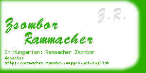 zsombor rammacher business card